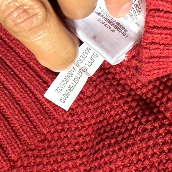 NWT Polo Ralph Lauren Men's Cotton Knit Crewneck Sweater Red Large - Picture 11 of 13